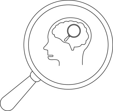 Bir büyüteç, içinde minimalizör olan bir kafaya odaklanır.