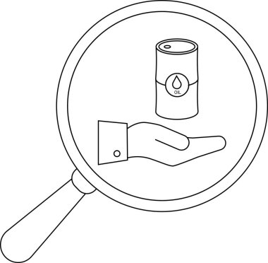 Bir büyüteç eldeki yağ variline odaklanır.