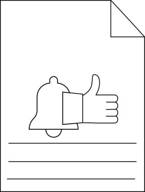 Bir belge bir bildirim çanı küçük harf satırlarını içerir.