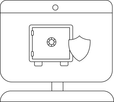 Monitörde yanında kalkan olan bir kasa var.