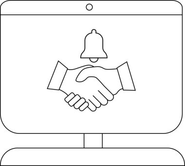 Ekranda tokalaşma ve uyarı zili ile monitör benzeri bir duruş gösteriliyor