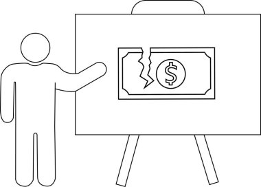 Bir sehpada bozuk bir dolar sunar