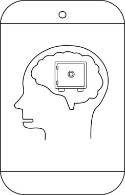 Akıllı telefon, içinde güvenli bir beyin olan bir profil görüntüler