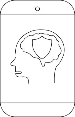 Beyin ve kalkanın ana hatlarını gösteren uygulama