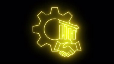 Siyah üzerine teçhizat tokalaşma grafiği oku