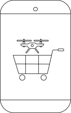 Bir İHA, telefon hatları içinde bulunan bir alışveriş arabasında dinleniyor.