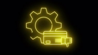 Bir dişli kartının neon grafiği