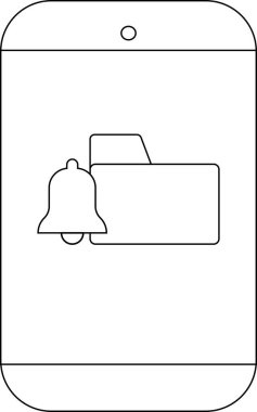 Telefon dizin uyarı simgesini basit satır çalışması olarak gösterir