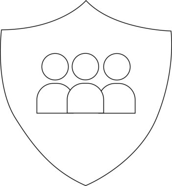 Kalkan tasarımı üç ana hatlı şekildir. Her biri bir U şekli üzerinde bir çember.