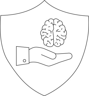 Beyin hattını tutan eli olan bir kalkan sanat tarzını minimuma indirir.