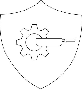 Teçhizatlı kalkan ve anahtar ana hatlı minimalist tasarım