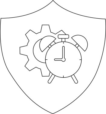 Kalkanın içindeki vites saati mekanik çalar saat merkezi dişli amblemi