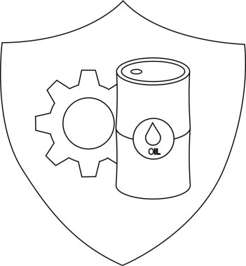 Yağ varili ve teçhizatlı bir kalkan tasarımı.