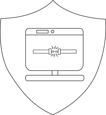 Kalkanın arkasındaki bilgisayarda açık devre var.