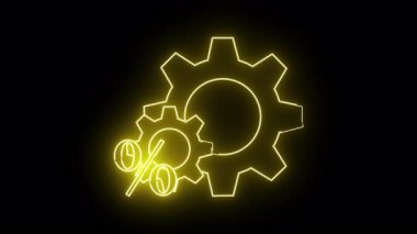 Neonyellow ana hatları saat ve yüzdelik sembollerle kenetlenmiş.