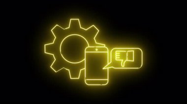 Vites telefonu küçük harfli neon tasarımı