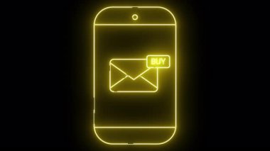 Siyah bir arkaplana karşı alıcı etiketli bir e-posta bildirimi gösteren bir akıllı telefonun sarı çizgisi