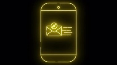 Bir e-posta bildirimi gösteren akıllı telefonun parlak sarı çizgisi