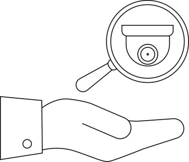 Kameraya odaklanmış bir büyüteçle el ele tutuşmak.