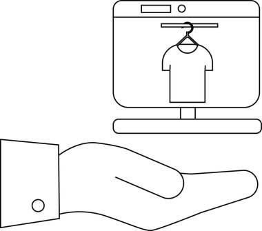 İnternetten alınmış olması muhtemel bir askıda tişört gösteren bir ekran tutuyorum.