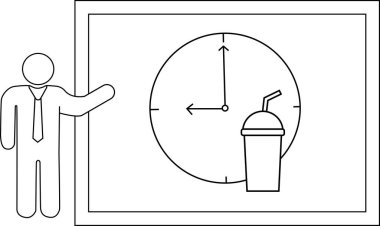 Stickfigure sunum saati samanla birlikte 900 içecek gösteriyor