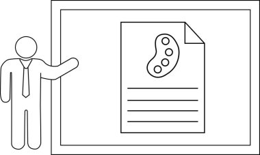 Belge üzerinde bir boya paleti çizimi olan bir sunum vermek