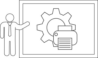 Çerçevelenmiş teknolojik dişli yazıcı belgesini göster