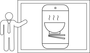 Akıllı telefon sunar. Ekranda şehriye ve çubuk buharı sergilenir.