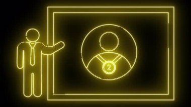 Yeni çizilmiş bir figür, 2 madalyalı bir kişiyi gösteren bir ekrana işaret ediyor.