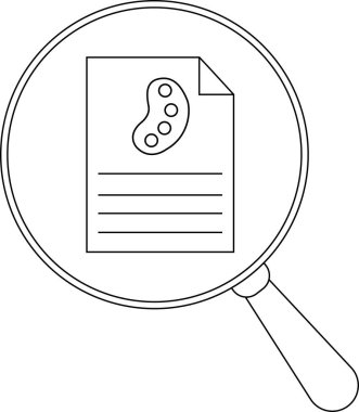 Büyütülmüş belge, beyaz üzerine siyah çizilmiş dört daire çizgisi olan palet simgesini gösterir