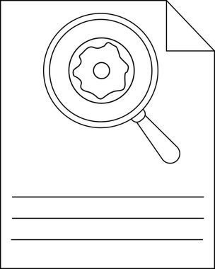 Büyüteçle büyüteçle kaplanmış bir kağıdın üzerinde.