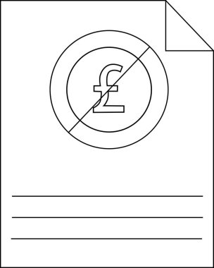 Üzerinde para sembolü olmayan bir kağıt parçası.