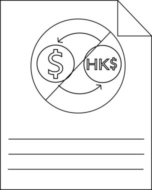 Döviz borsası grafiği HKD köşegen satır simgesi ve satırlar altında daire içine alındı