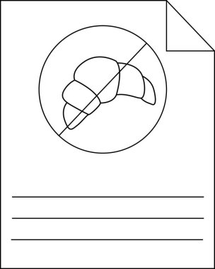 Üzerinde çizgiler olan kruvasan, yiyecek kısıtlaması uyarısı olduğunu gösteriyor.