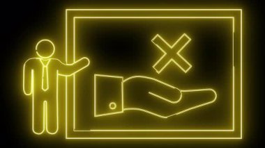 Neon işareti üzerinde 