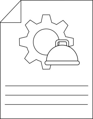 Belge Dosya Ayarları Servisi Simge Satırı Sanat Minimalist Ana Hattı
