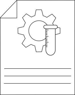Bilimsel Belge Ayarları Araştırma Simgesi Taslağı