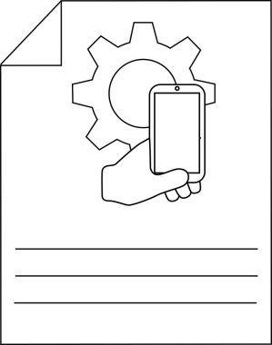 Mobil Ayarlar Belge Simgesi Tasarım Özeti