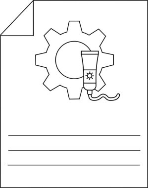 Yaratıcı Dosya Yapılandırma Bakım Simgesi Çizimi