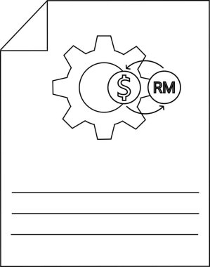 Mali Borsa Risk Yönetimi Belge Süreci Simge Satırı Sanat Sanatı
