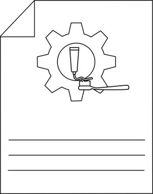 Oral Hijyen Ayarları Belge Simgesi Tasarımı