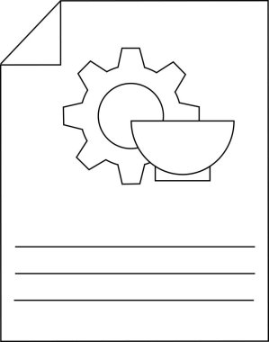 Belge Ayarları Dosya Yapılandırma Simgesi Taslağı