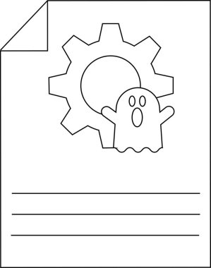 Belge Gear Hayalet Simgesi Sistem Hatası Grafik Kaynağı