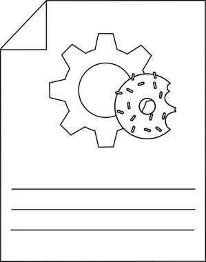 Ayarlar Vites ve Donut ile Dosya Simgesi
