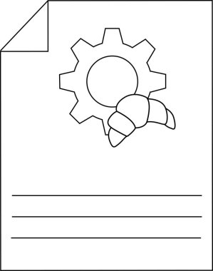 Dosya Ayarları Kruvasan Simgesi Tasarımı