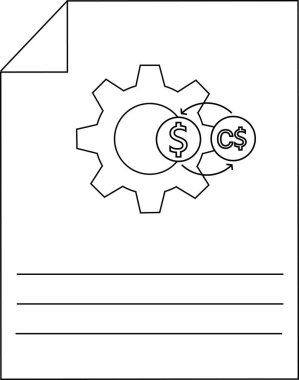 Mali Belge Para Takas Süreci Simgesi Tasarımı
