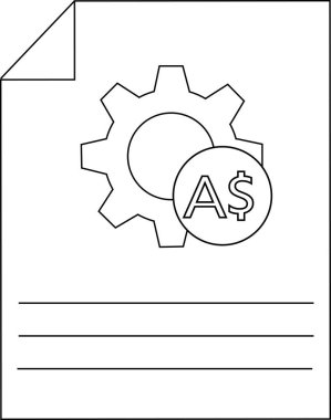 Avustralya Doları Mali Belge Ayarları Ana Hattı Simgesi