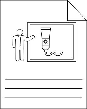 İş Sunumu Güneş kremi Ürün Bilgileri Simgesi