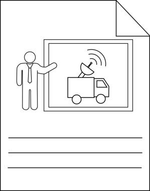 İş Sunumu Simgesi Mobil Yayın Aracı