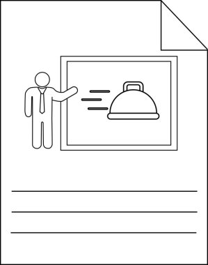 İş Sunumu Fast Food Teslimat Servisi Simgesi Özeti